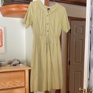 Roolee Mustard Button Detail Top